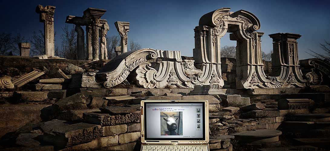 Twelve Chinese Zodiac Signs Goat conceptual photography