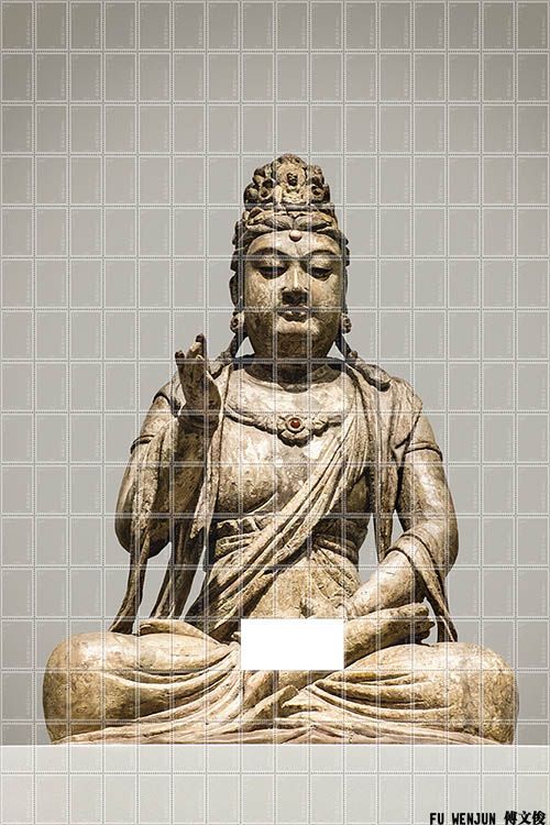 Stamps-Dunhuang Statue conceptual photography